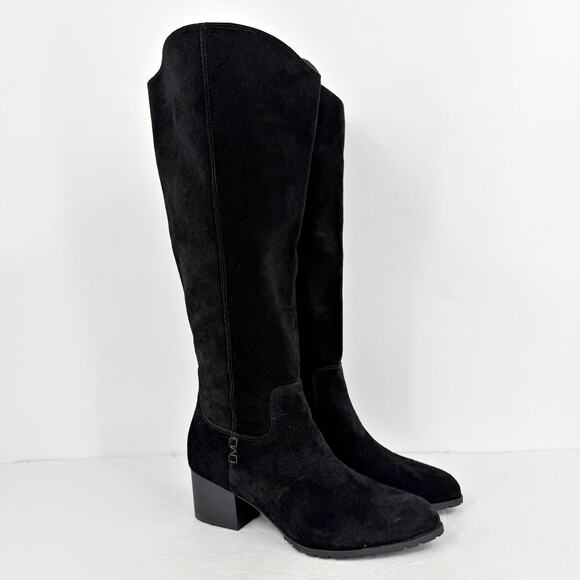 Vionic Women Bixby Knee High Boot 8.5 Wide WC Black Suede Water Repellent NWOB - Picture 5 of 11